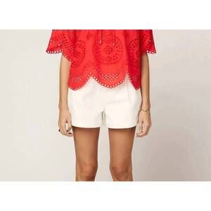 NEW CLEOBELLA lulu eyelet blouse in poppy red